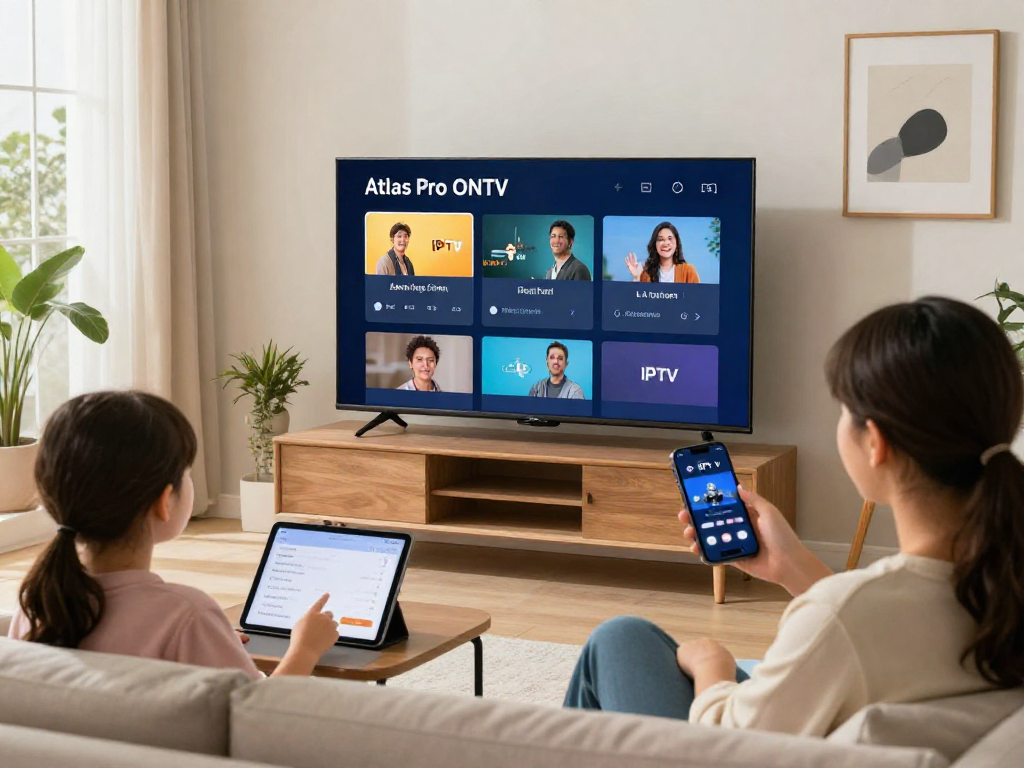 Expérience de divertissement à domicile avec atlas pro ontv sur téléviseur intelligent.