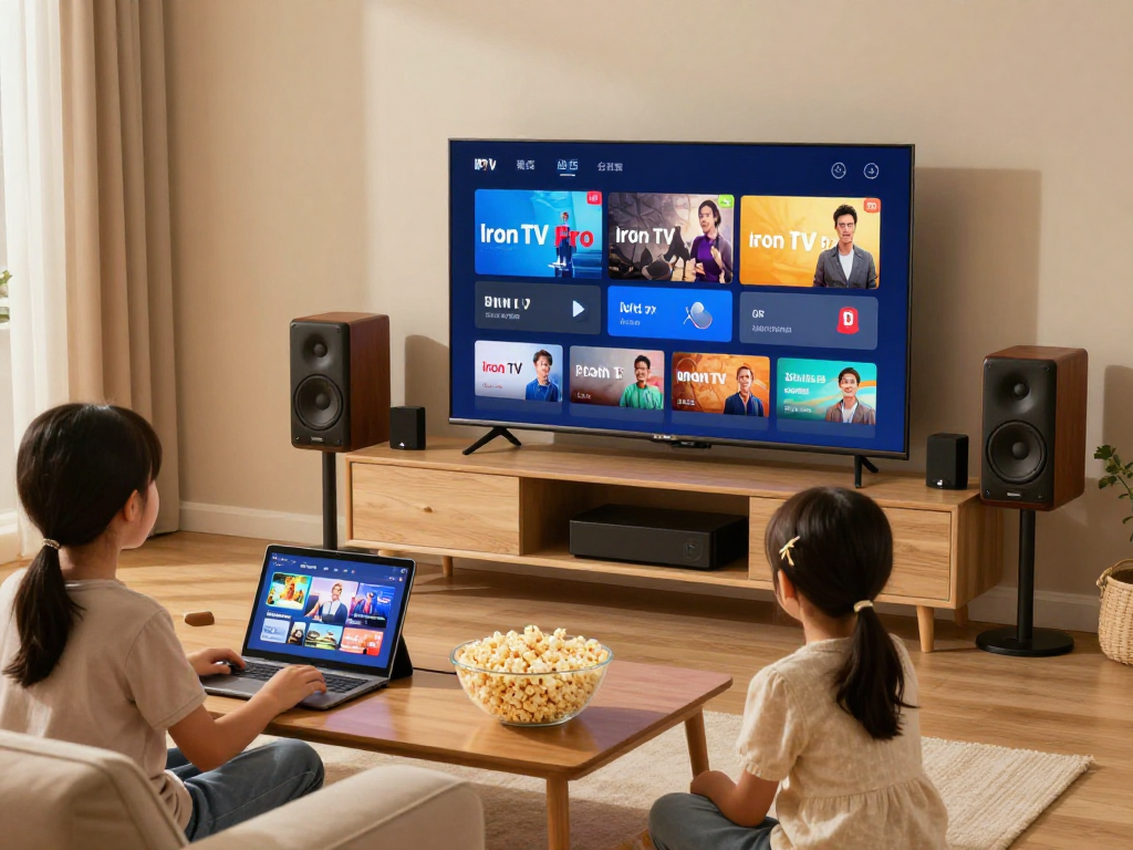 Abonnement Iron TV Pro avec streaming HD et 4K sur Smart TV.